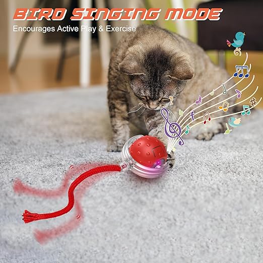 Cat Ball Toy, Electric Automatic Cat Toy for Home Cats (Multicolor)