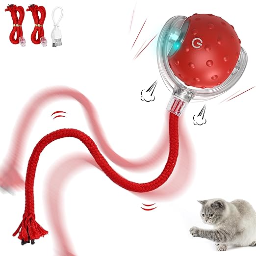 Cat Ball Toy, Electric Automatic Cat Toy for Home Cats (Multicolor)