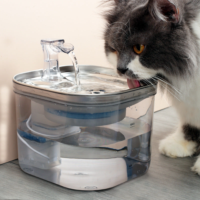 Pet Cat/Dog Stainless Steel Automatic Circulation Water Dispenser