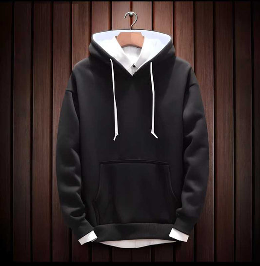 Tom Scott Cotton Fleece Solid Full Sleeves Hoodie