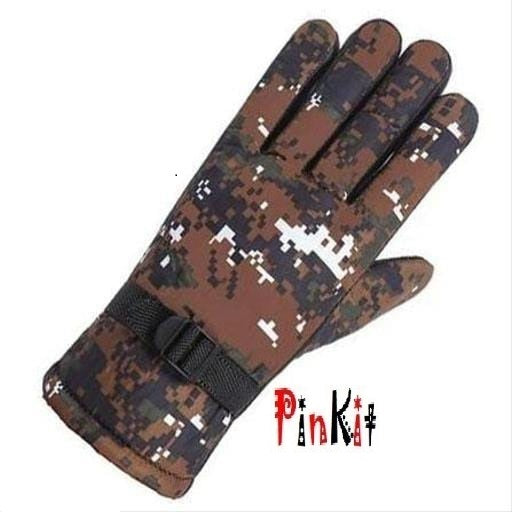 Men's Winter Warm Army Printed Gloves