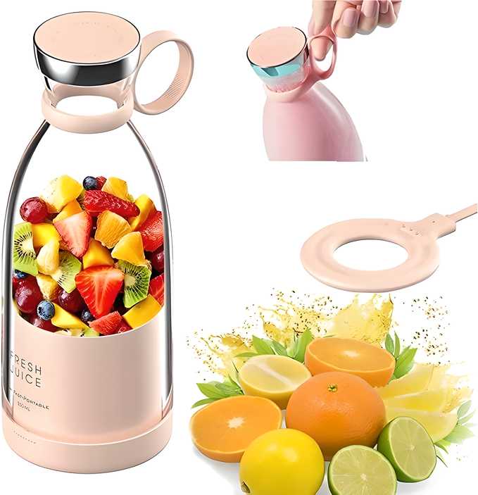 MIXEN Fresh Juice Portable Blender, 350ML Smoothie Blender Bottle, Juicer Travel/School/Office/Workout/Travel/ Baby parenting Use