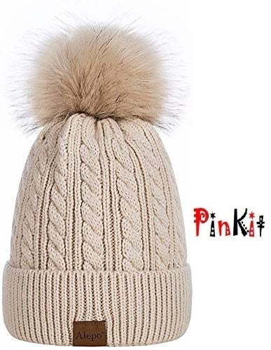 Women's Pompom Winter Beanie Knit Ski Cap