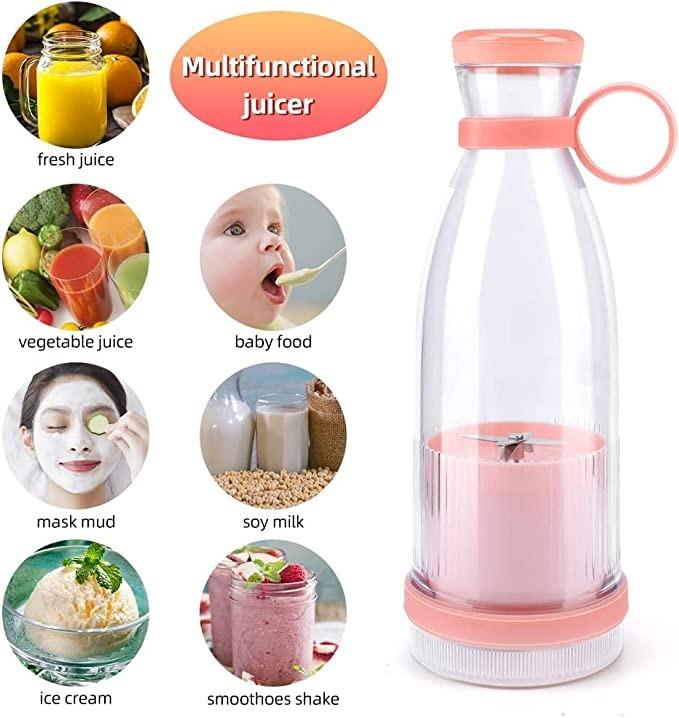 MIXEN Fresh Juice Portable Blender, 350ML Smoothie Blender Bottle, Juicer Travel/School/Office/Workout/Travel/ Baby parenting Use